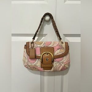Coach Soho Flap Optic Pink Mini Vintage Shoulder Handbag | Pink Optic